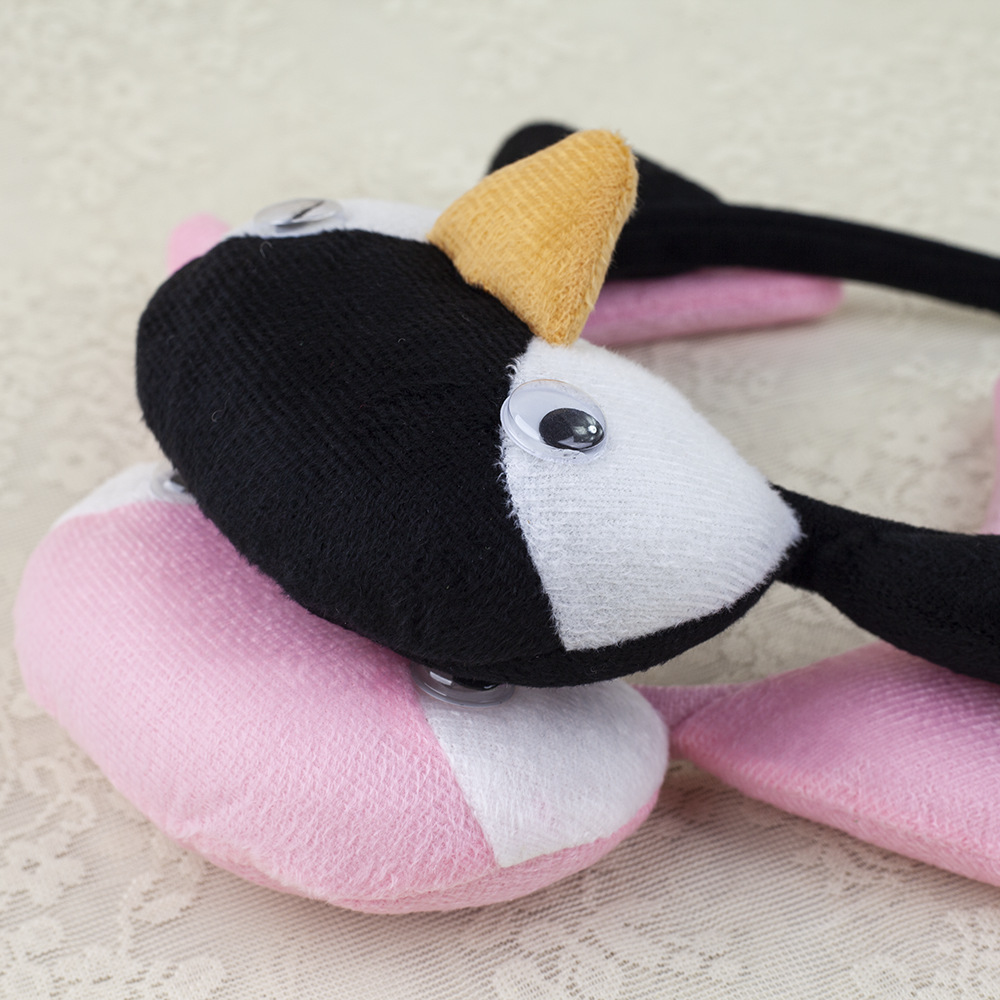 Halloween animal marino rendimiento apoyos diadema pequeño pingüino negro diadema niño rendimiento horquilla mascarada