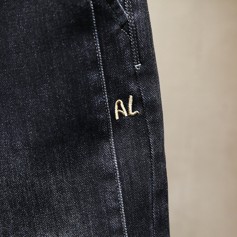 Abbigliamento da uomo taglie forti primavera e autunno nuovi pantaloni da cowboy grassi ricamati Joker Abbigliamento da uomo oversize_voghion.com