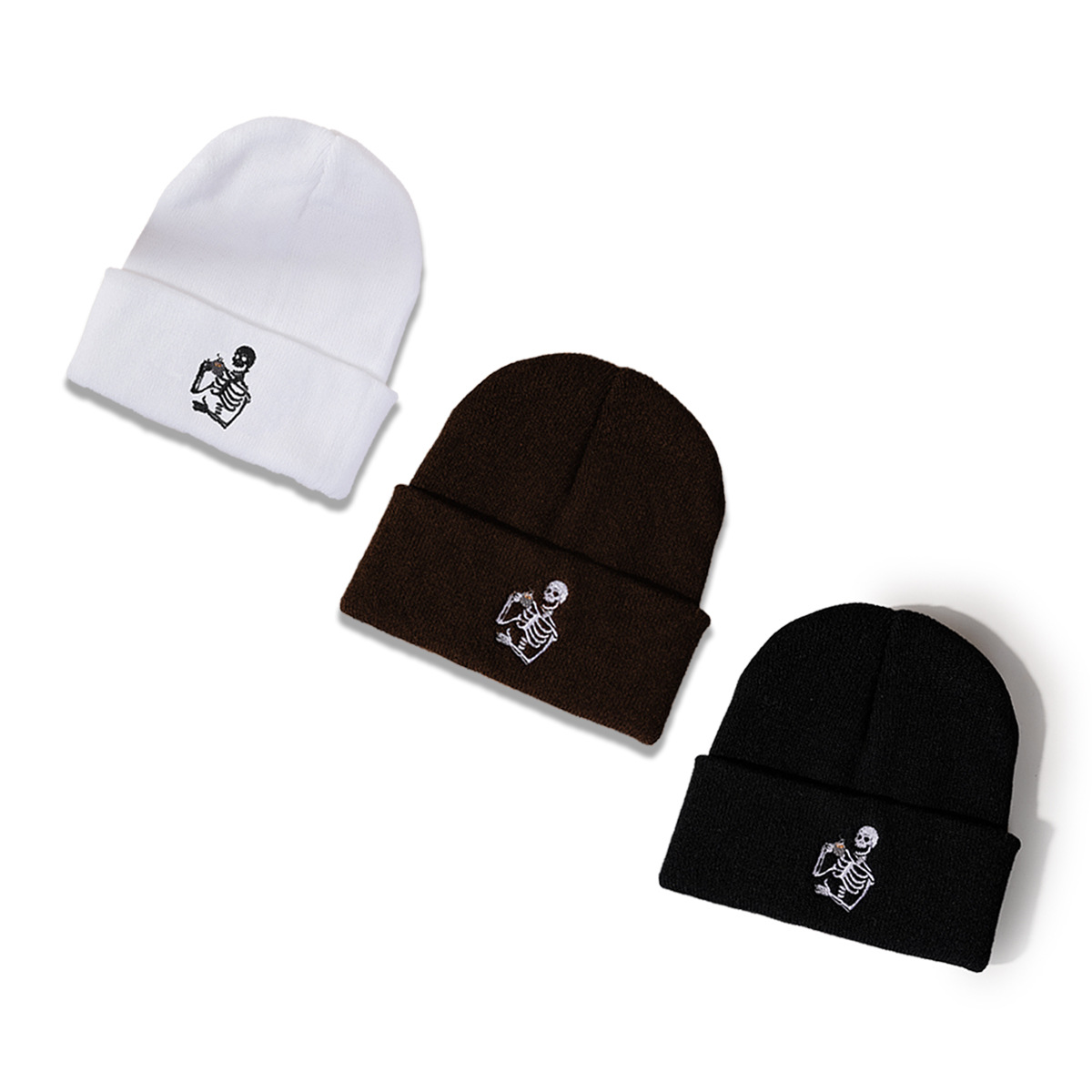 Unisex Gender Embroidery Design Unisex Korean Style Skull Embroidery