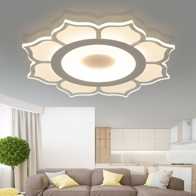 Simple modern bedroom lamp flower-shaped creative personalized home living room lamp ultra-thin LED ceiling lamp balcony aisle lamp