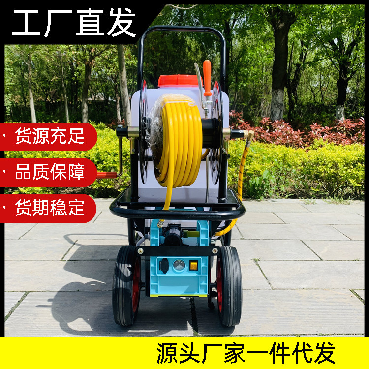 推车式电动打药机 花卉绿化手推式喷雾机 60升充电款移动消毒机