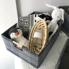 Face Mask Key Entryway Desk Storage Box Student Dorm Book Snack Storage Basket Clothes Foldable Storage Box