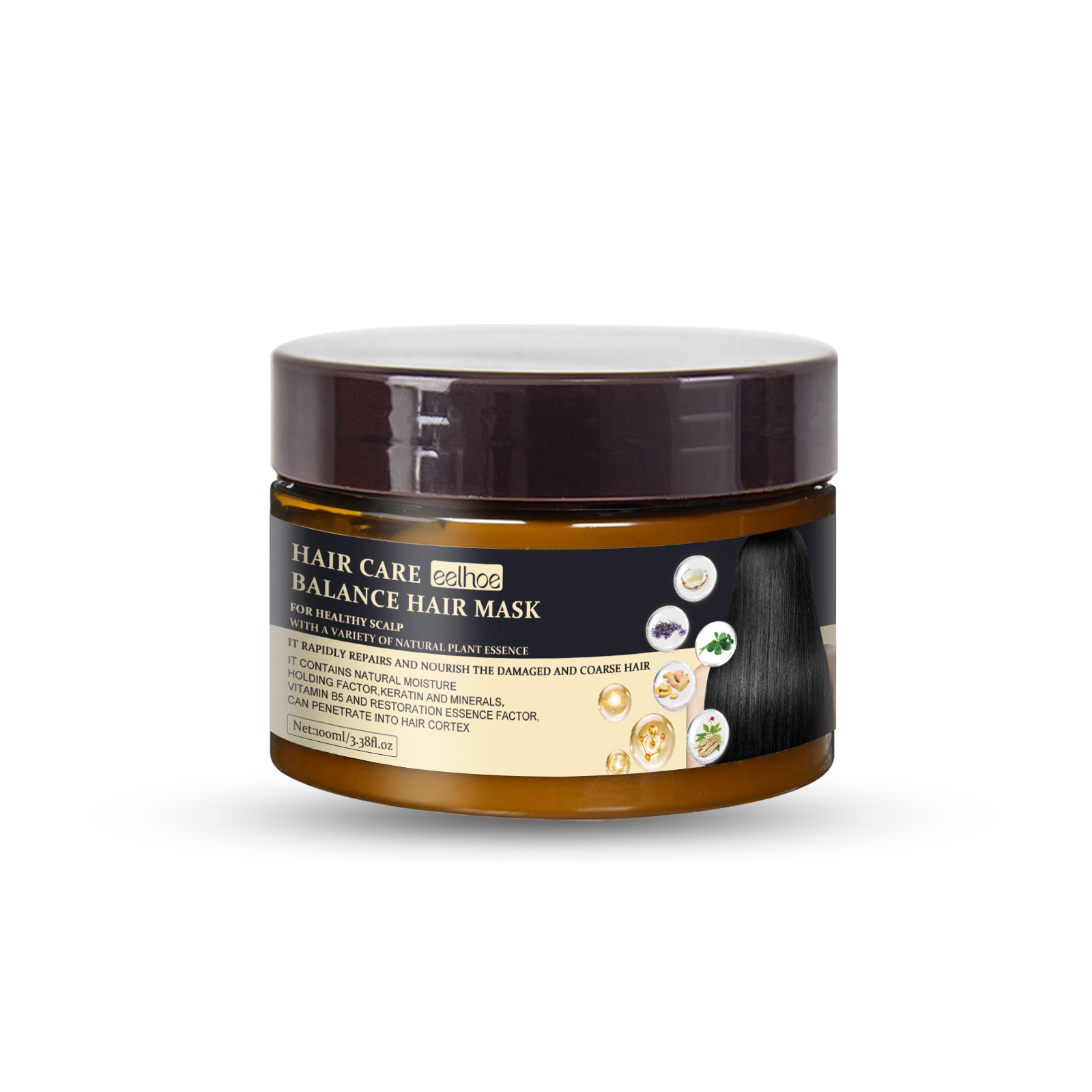 eelhoe steam cuticle hair mask nourishes and deeply moisturizes, improves dyed and permed frizz, smoothes and fluffs hair_voghion.com