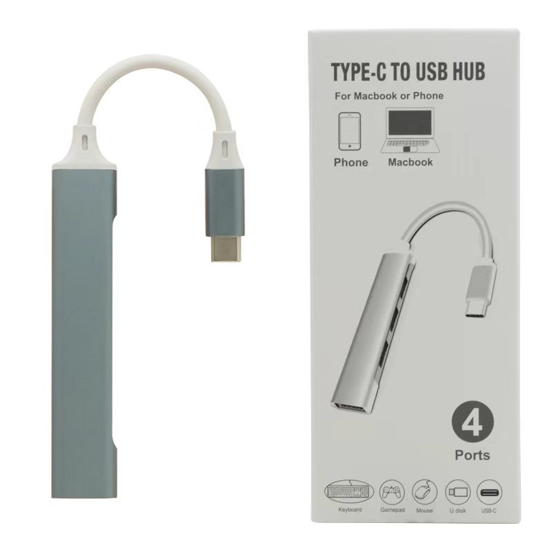 Type-c a drag four USB★★[Gray] boxed