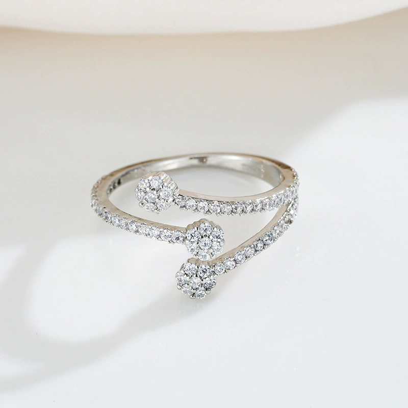 Brand adjustable wavy ring, internet celebrity, does not fade, simple and elegant design, on index finger