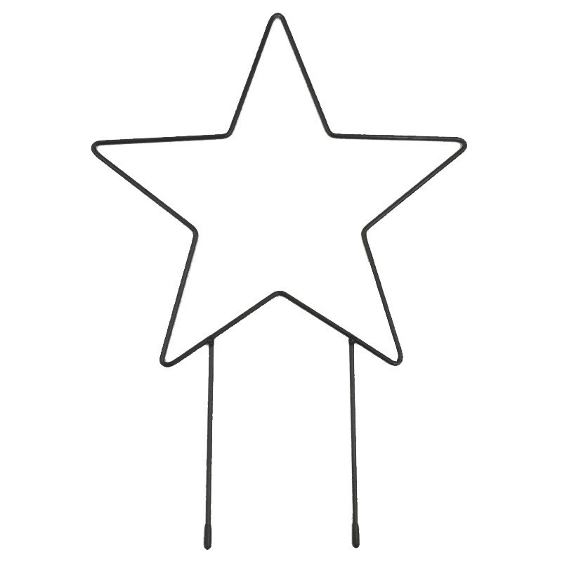 Soporte de Metal para Decoración de Jardín, Estilo Luna, Estilo Estrella de Cinco Puntas, Placa Decorativa de Metal