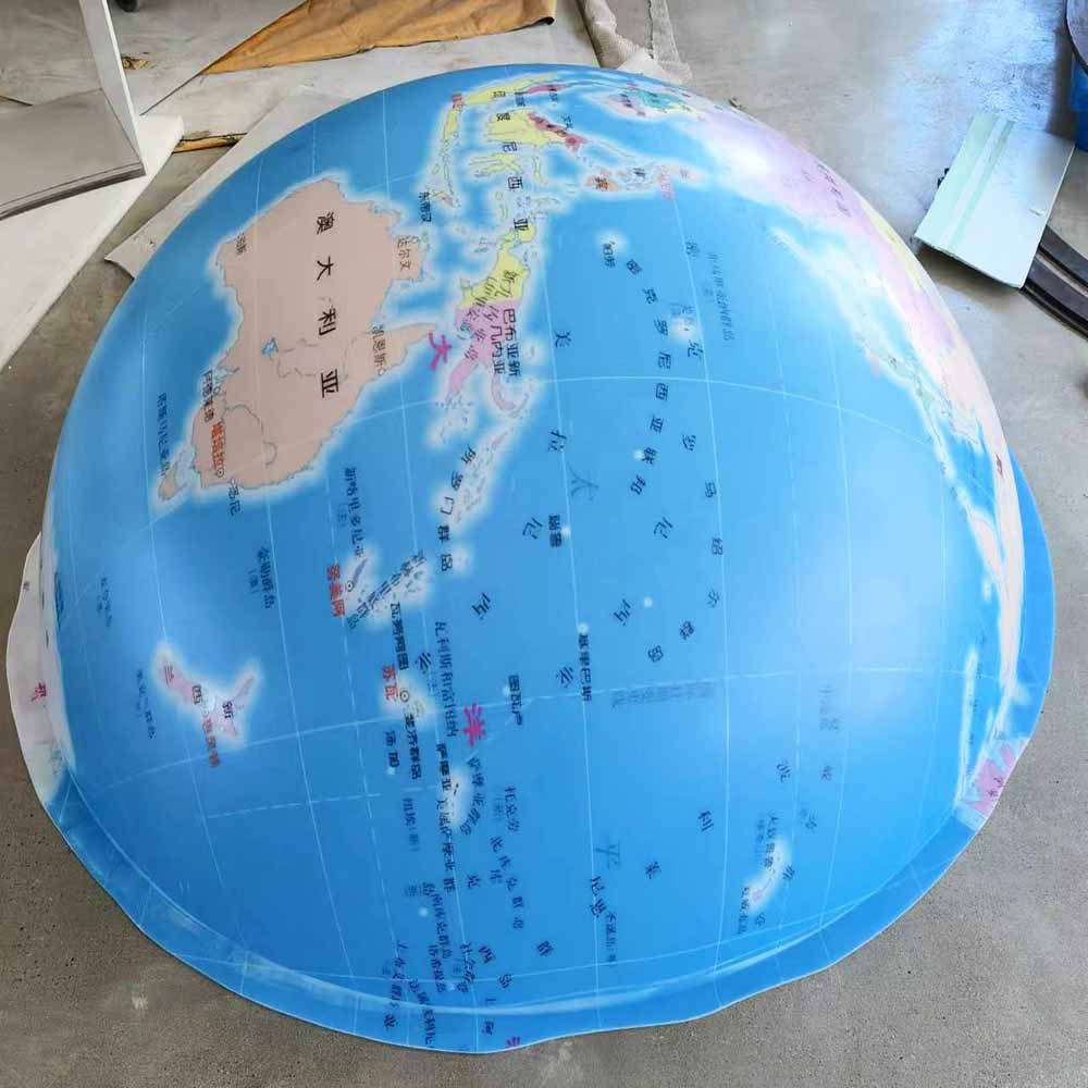 亚克力大球吊球颜色球面图案印刷有机玻璃吸塑热压拱形板门框厂家