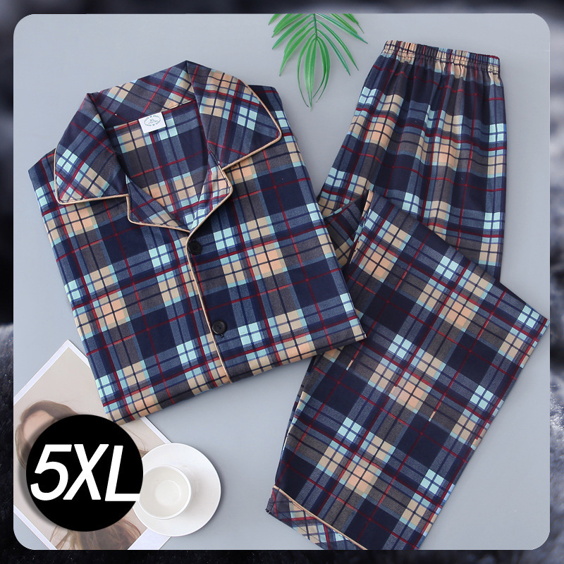 100% algodón de los hombres pijamas de primavera y otoño cardigan manga larga de mediana edad papá puede usar al aire libre desgaste del hogar traje de verano Delgado