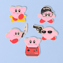 Japanese cartoon Star Kirby Medal Game Character Accessories Badges Decorations Clothes Backpack Versatile Pins Gifts