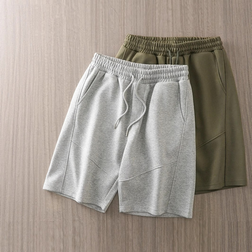 American Style 360G Heavyweight Casual Shorts Men's Summer 2025 Sports Middle Pants Grey Sweatpants Loose 5-Pocket Pants