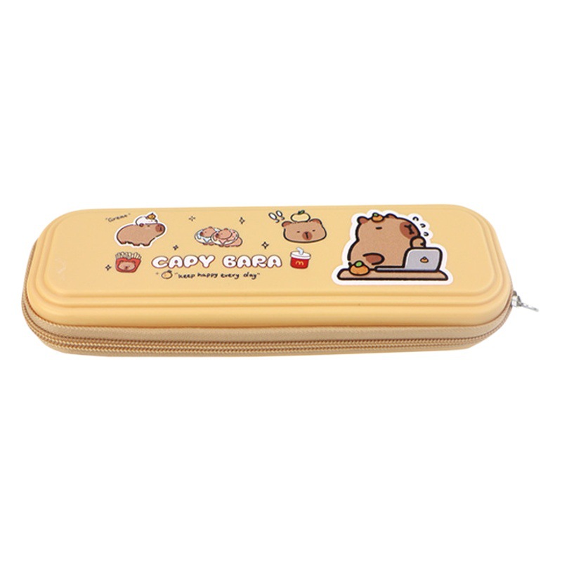 Estuche para lápices de gran capacidad, alto valor, caja de papelería para estudiantes de Kapibala, caja de lápices de estilo simple para mujer, súper hermosa para mujer de secundaria