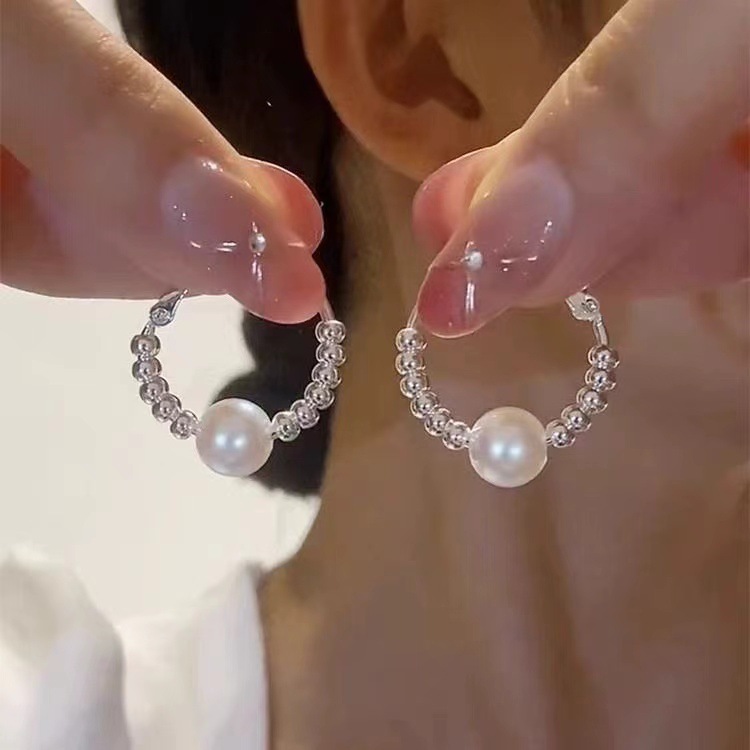 Brand universal elegant earrings pearl