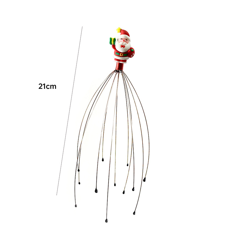 Santa Claus alma extractor doce garra cabeza masaje pulpo rascarse cuero cabelludo relajante rascarse cabeza picazón artefacto