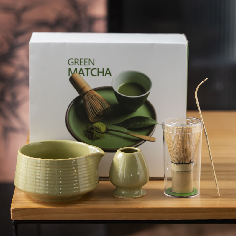 日式百本立抹茶刷打抹茶筅工具宋代点茶具礼盒套装跨境陶瓷抹茶碗|undefined