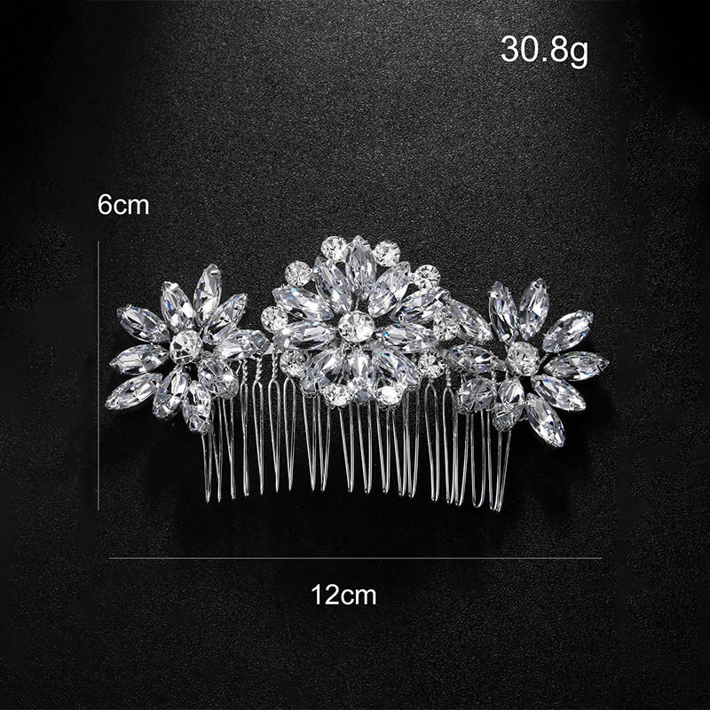 Europa y los Estados Unidos venden peinado de flores exagerado joyas de cabello de diamante accesorios de novia peinado de cabello