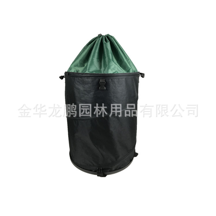 Factory Customized Garden Bag Pop-Up Foldableable Trash Can Plastic Bottom Courtyard Garden Rv Camping Style Garbage Bag