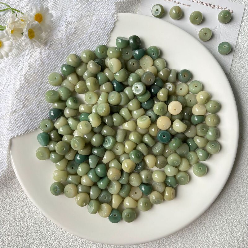白玉菩提根猪大肠散珠散批手工DIY串珠手串文玩佛珠手链饰品配件|undefined
