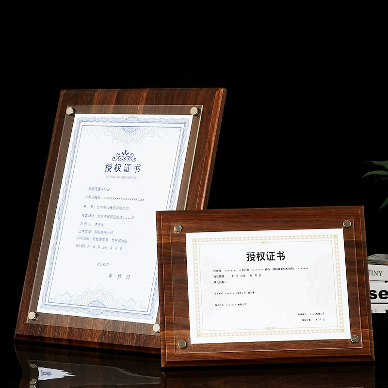 Рамка для лицензии на деятельность, акриловая наградная грамота, сменная медаль, торжество по случаю выдачи франшизы, позолоченная наградная табличка