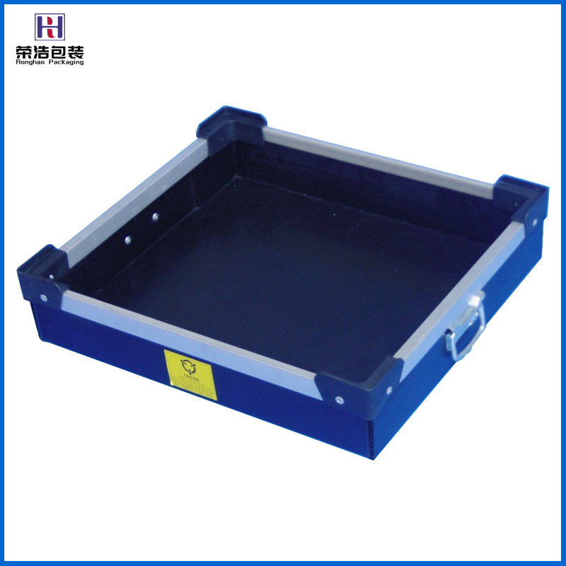 厂家批发中空板周转箱铝合金边条周转箱无锡塑料中空板周转箱