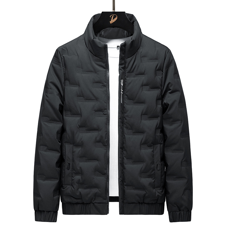 5XL - 8XL collar vertical otoño y invierno chaqueta de plumón hombre ligera y delgada invierno versátil chaqueta de hombre caliente joven