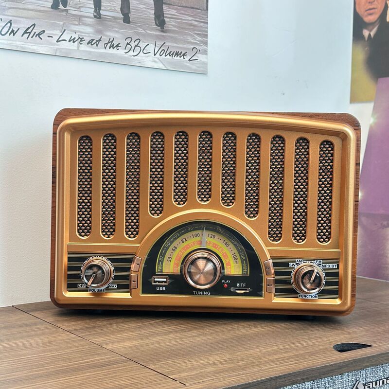 ヨーロッパのレトロなクラシックなノスタルジックなデスクトップ高齢者ラジオフルバンド Bluetooth カード再生オールインワンラジオ|undefined