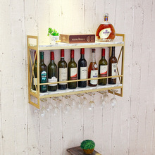 紅酒架酒吧壁掛輕奢酒櫃展示架牆上裝飾置物架家用書架酒杯收納架