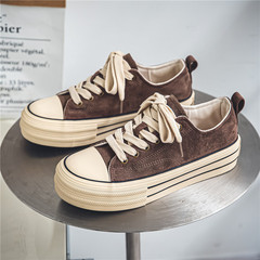 New 2023 Autumn Thick Sole Couple's Platform Canvas Shoes for Men and Women, Basic Model, Triple Vulcanization Shoes for Men