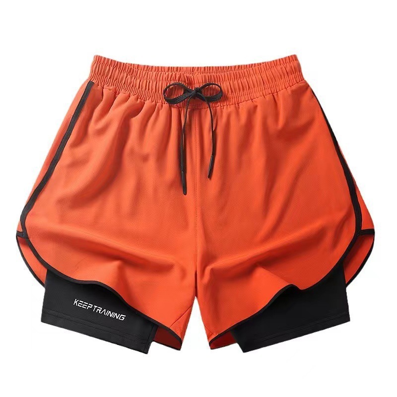 Pantalones cortos de deportes de verano para hombres, maratón de verano, entrenamiento de acondicionamiento físico transpirable, pijamas de cinco puntos