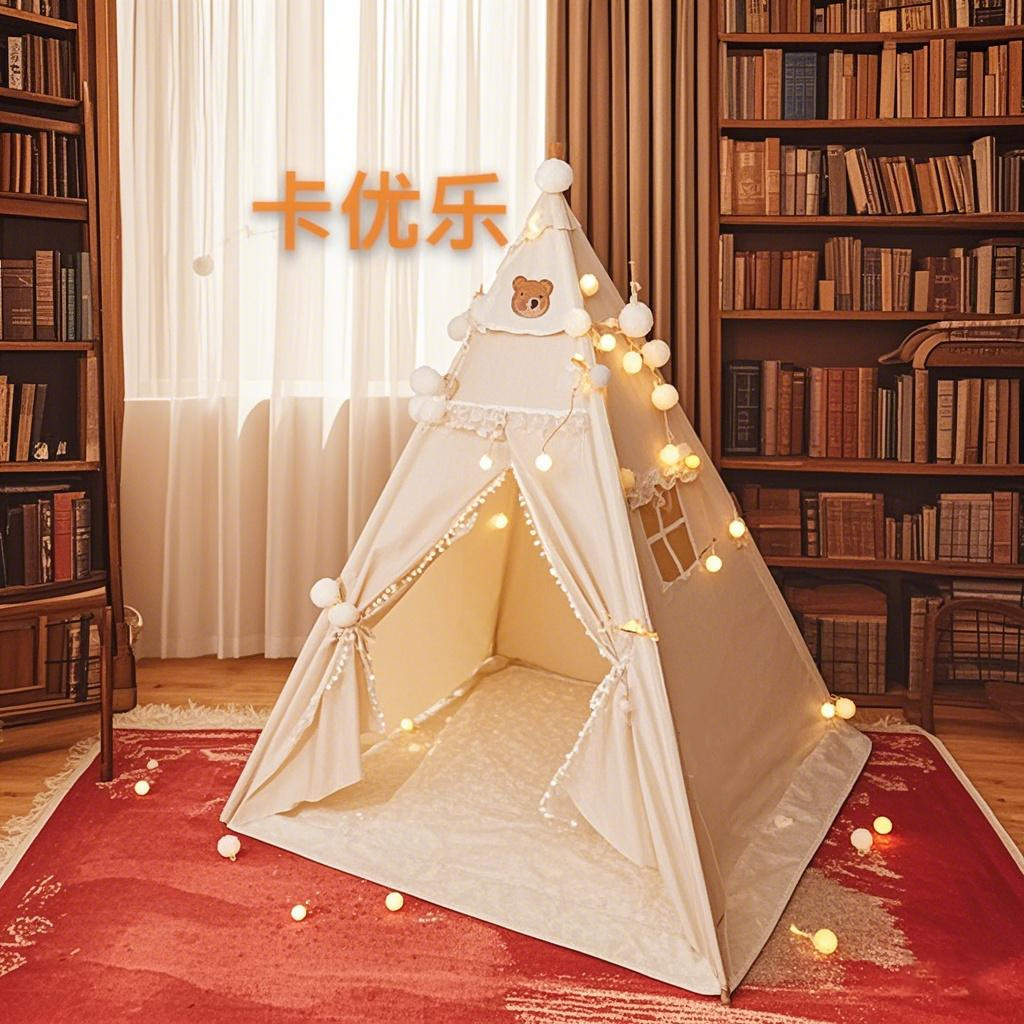卡优乐儿童帐篷室内印第安宝宝玩具游戏屋 幼儿园秘密基地小帐篷