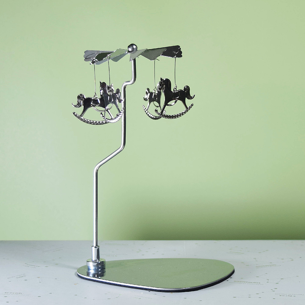 INS Amazon fuente Navidad aromaterapia Acero inoxidable doles triángulo redondo bandeja giratoria candelabro linterna