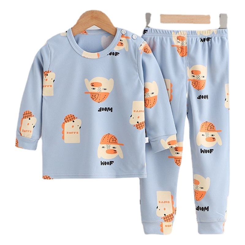 Nueva ropa para niños primavera y otoño ropa interior infantil traje ropa de otoño para niños pantalones largos pijamas de niñas pequeñas y medianas ropa para el hogar al por mayor