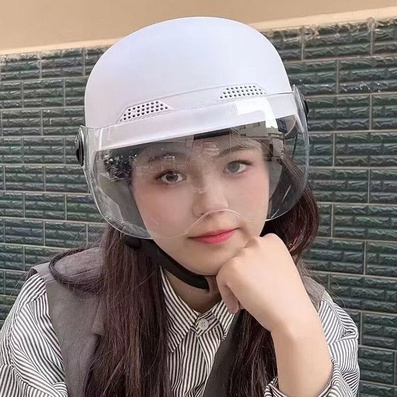 National standard 3C certified electric scooter helmet, lightweight half helmet for men and women, suitable for all seasons, motorcycle safety helmet, stylish design for delivery riders