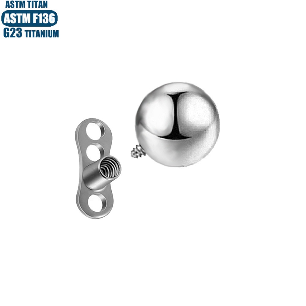 Silver pointed spike labret stud material detail