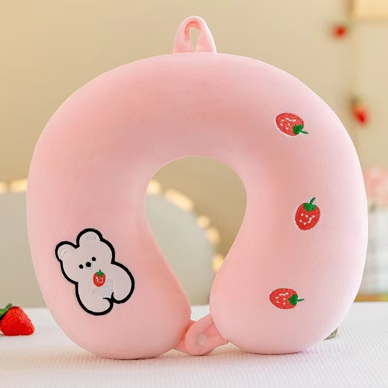 Cartoon U almohada almohada de cuello almohada de columna cervical almohada de avión siesta memoria almohada de cuello almohada de algodón fabricante de regalos portátiles comercio exterior