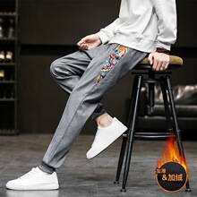 2021秋冬季加绒加厚灯芯绒九分长裤QT2026-053-P45