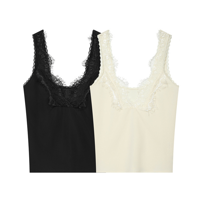 Wholesale European and American style 2025 autumn new lace-trimmed wide-strap camisole, lingerie-style 6050322 Wholesale European and American style 2025 autumn new lace-trimmed wide-strap camisole, lingerie-style 6050322