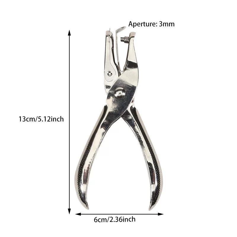 Cross-border hot-selling small aperture handheld metal stationery round punch perforator paper punching tool office supplies