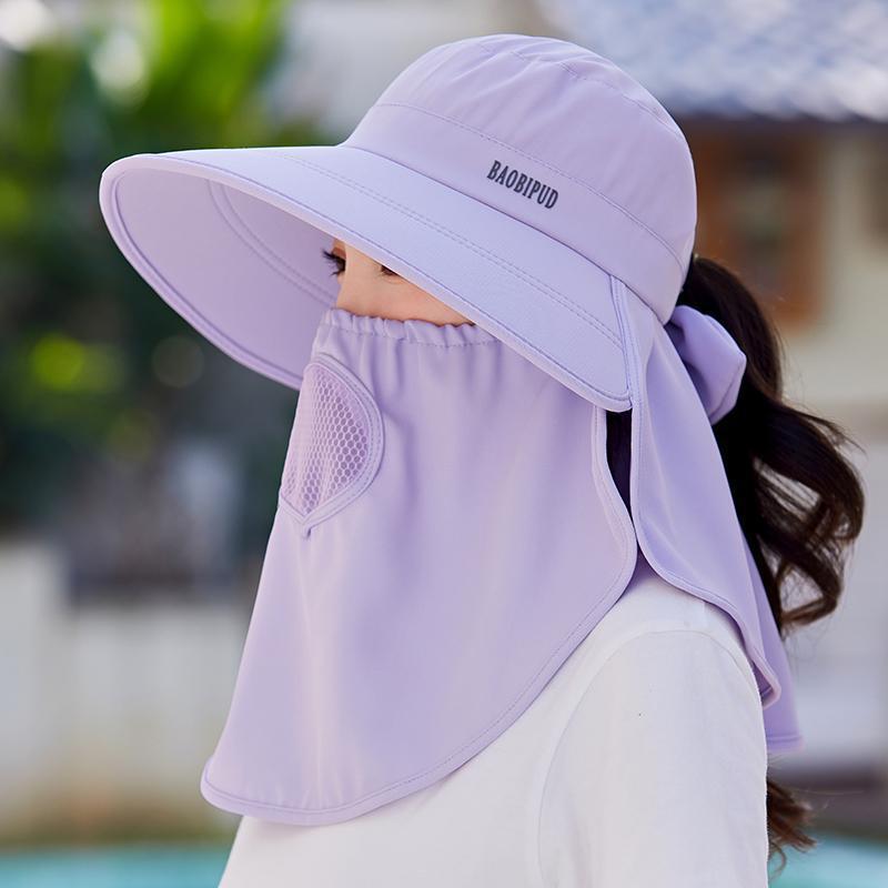 Nuevo sombrero de mujer sombrero solar ultravioleta gran bisel transpirable máscara de cubierta completa sombrero de sol sombrero de té sombrero de sol al aire libre