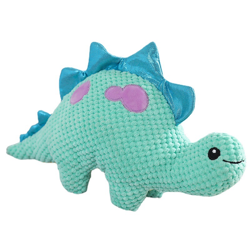 Corgi Golden Retriever lindo dinosaurio suministros para mascotas interactivo alivio tapado Juguete de perro transfronterizo sonido de felpa molar resistente a los mordiscos