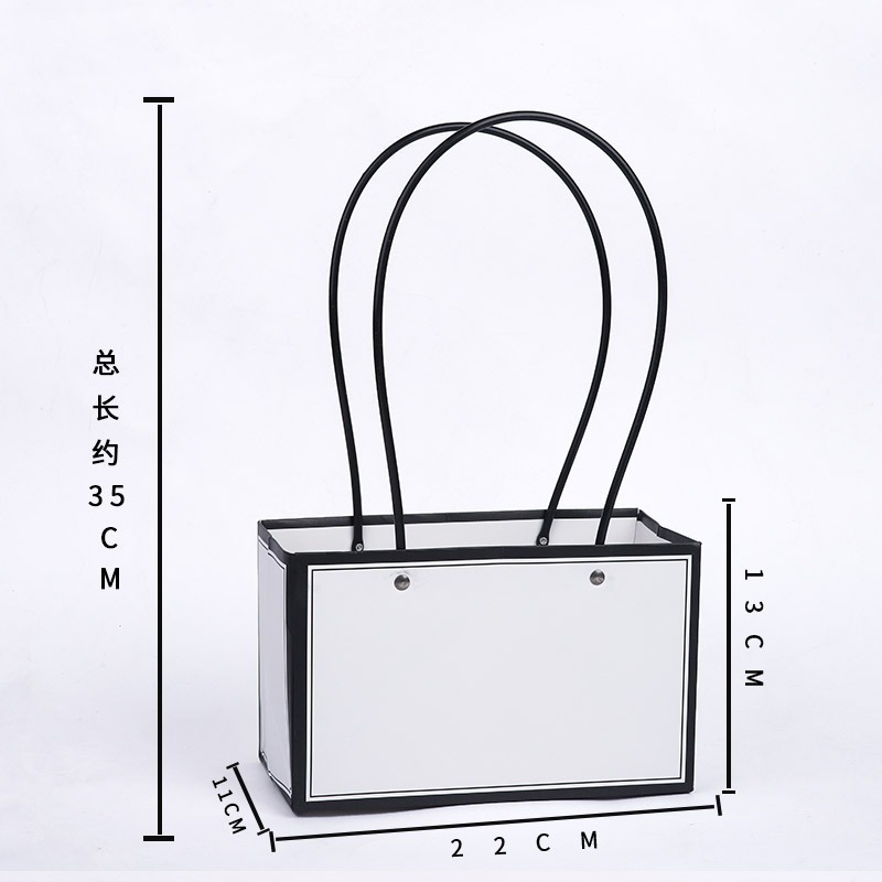 Festival de barrido de tumbas caja de flores portátil rectangular caja de papel kraft bolso de mano sacrificio crisantemo arreglo floral bolsa Qingming suministros de barrido de tumbas