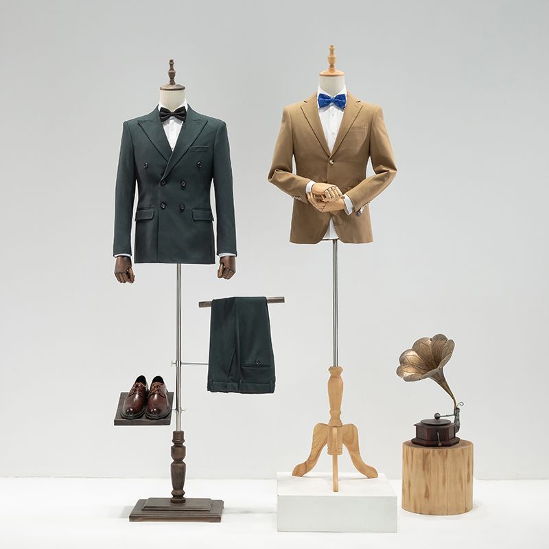 Modelo de hombre apoyos medio cuerpo tienda de ropa modelo soporte hombre mesa traje percha ventana modelo masculino soporte de exhibición