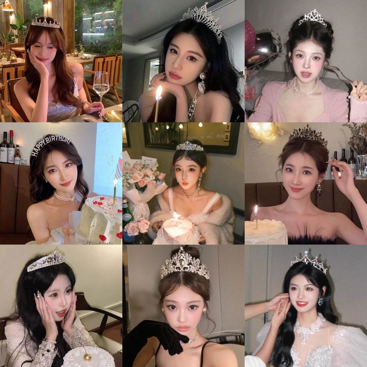 Cross-border New Bridal Headwear Crown European and American Luxury Wedding Jewelry Rhinestone Headband Princess Birthday Alloy Crown