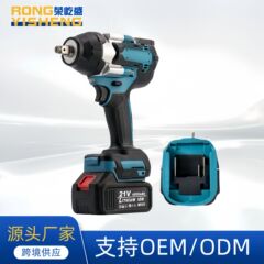 クロスボーダーリチウム電気ブラシレス電動レンチ大出力トルクレンチ充電式風砲棚重自動車修理ツール