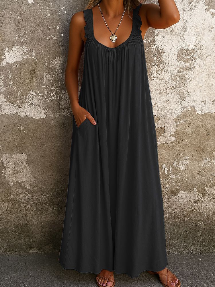 Women's Clothing Women's Casual Camisole U Neck Regular Fit Multi Color Dress For Formal & Casual For Women_ecoleips.com