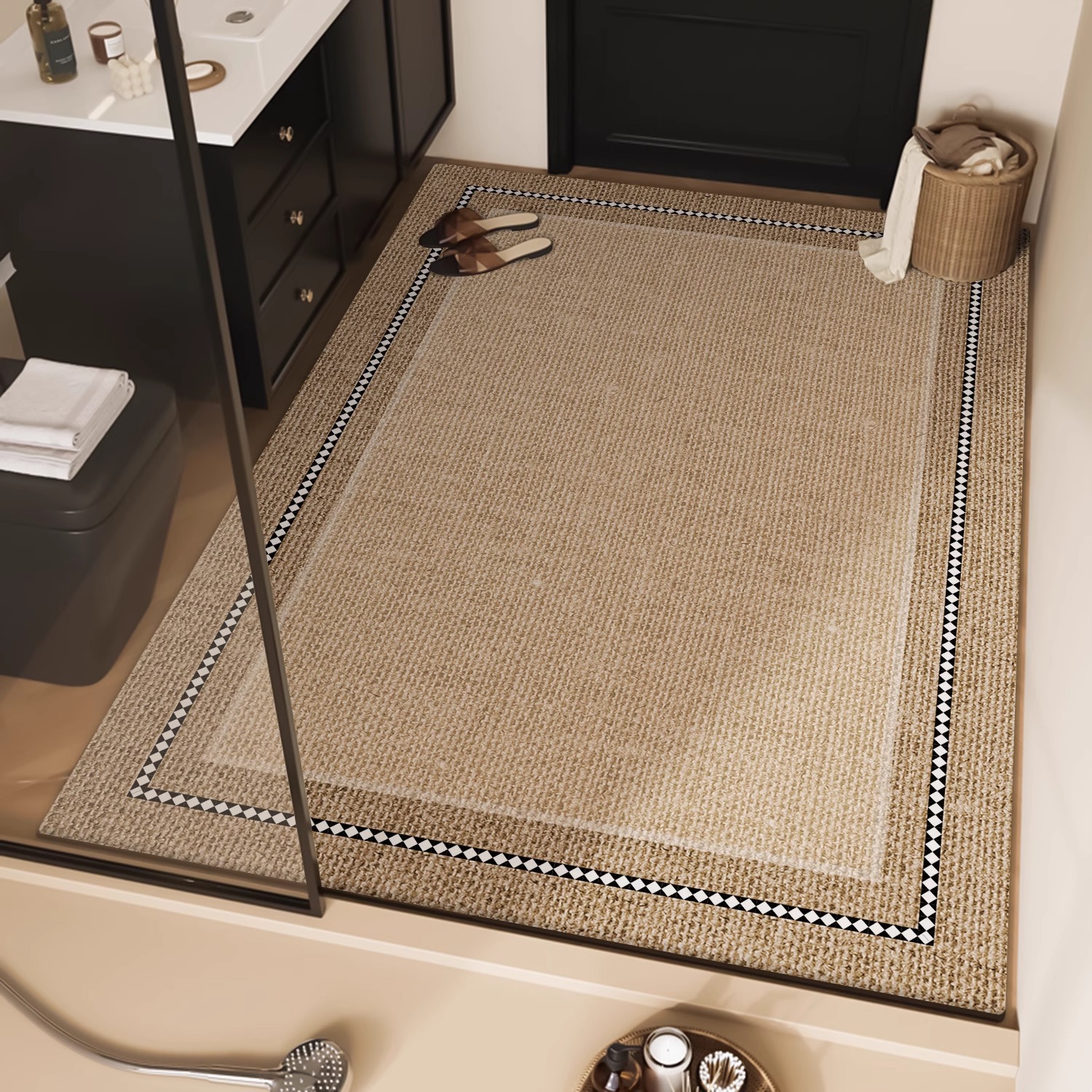 Alfombrillas de baño Alfombrillas de entrada de inodoro antideslizantes y absorbentes de agua