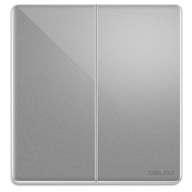 Панель Delixi Household 86 CD889 Ink Cai Caikai Open Double Control Starry Sky Gray Wall Switch