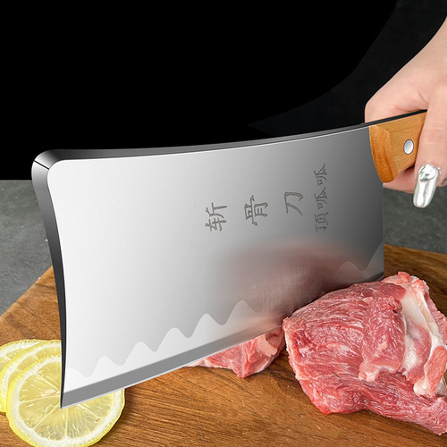 Kitchen Home Use Vegetable Knife Professional Bone Splitting Knife Bone Splitting Knife Butcher Hand-Forged Thickened Integrated Bone Knife