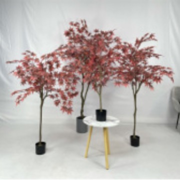 仿真紅楓樹假紅楓樹植物造景楓葉裝飾盆栽客廳落地擺件仿真綠植