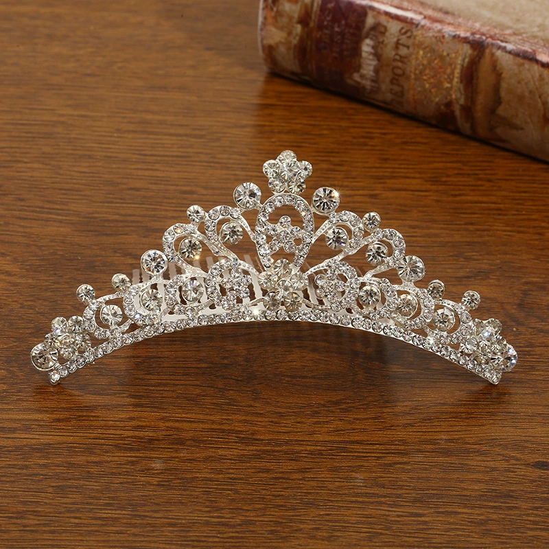 Детская металлическая тиара princess, блестящие стразовые ободки для волос, подарок на день рождения, несколько стилей
