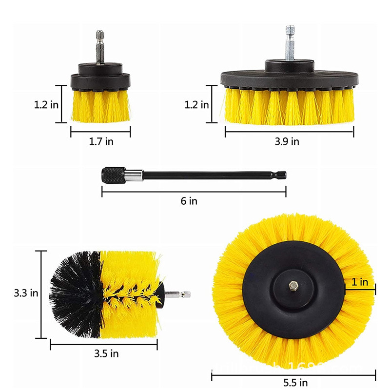 Suministro transfronterizo cepillo de limpieza de automóviles taladro eléctrico cepillo traje cocina baño piso pulido cepillo de lavado de coches cepillo para el hogar